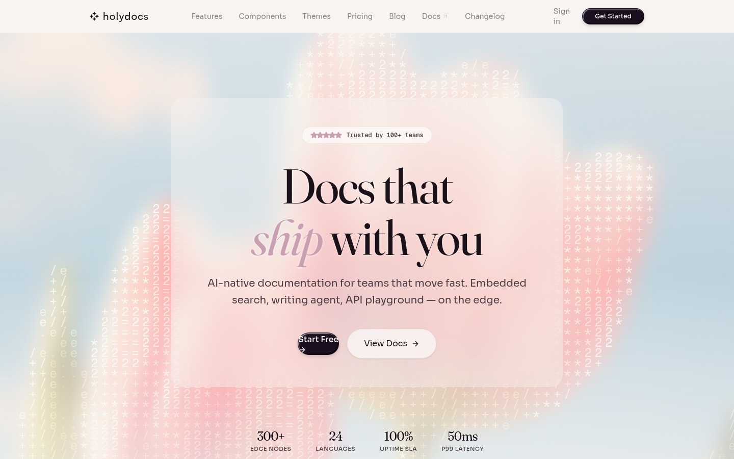 Raw HolyDocs home page