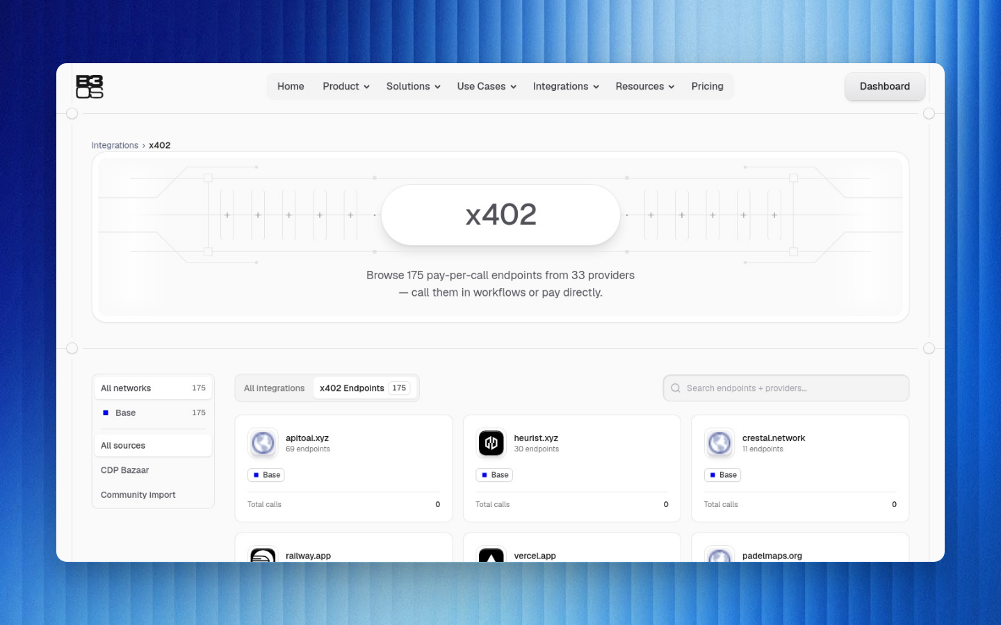 B3OS public x402 integration page
