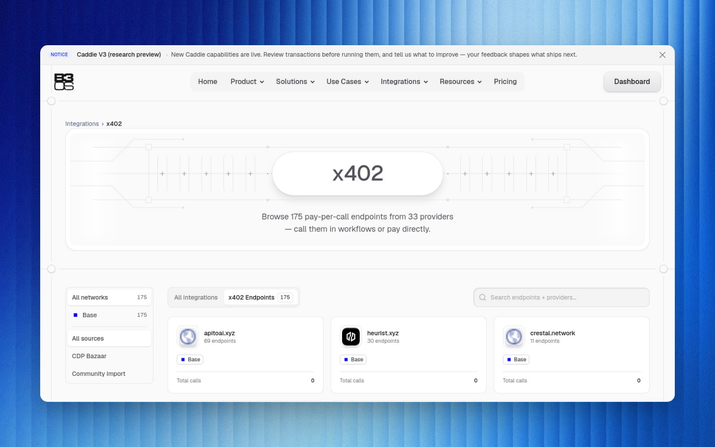 B3OS public x402 integration page