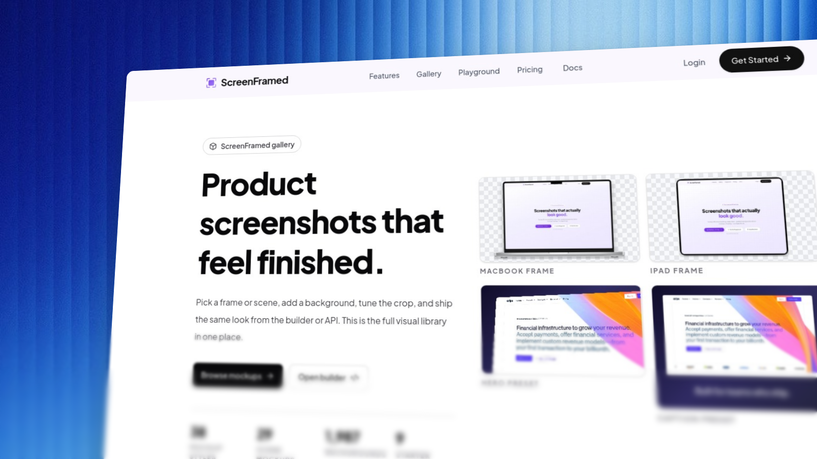 ScreenFramed gallery rendered as a polished product screenshot