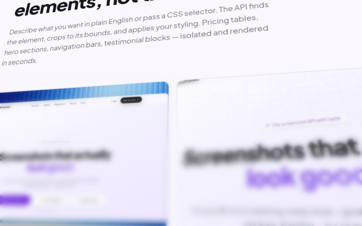 ScreenFramed element screenshots page shown as a detail capture