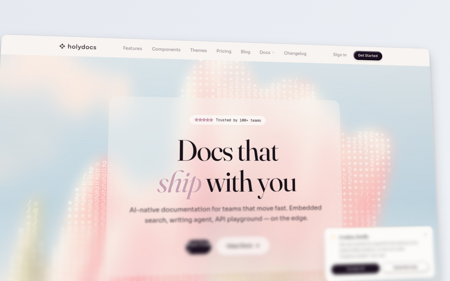 HolyDocs home page